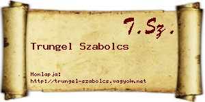 Trungel Szabolcs névjegykártya