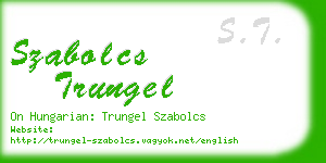 szabolcs trungel business card